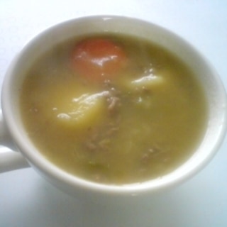 合い挽き肉と野菜のスープ
